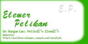 elemer pelikan business card